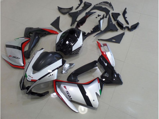 Aprilia RS4 50 125 11-18 Verkleidungen - Schwarz Silber Rot Aprilia RS4 50 125 11-18 Verkleidungen - Schwarz Silber Rot