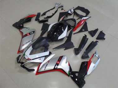 Aprilia RS4 50 125 11-18 Vollverkleidung - Schwarz Silber Rot