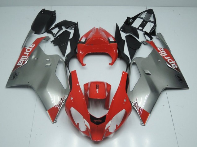 Aprilia RSV 1000 03-06 Verkleidungen - Silber Und Rot Aprilia RSV 1000 03-06 Verkleidungen - Silber Und Rot