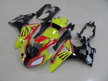 BMW S1000RR 09-14 Verkleidungen - Grün Rot Monster