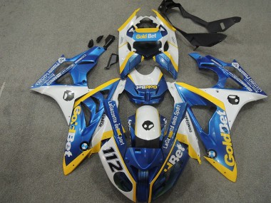 BMW S1000RR 09-14 Verkleidungen - Weiß Blau GoldBet 112