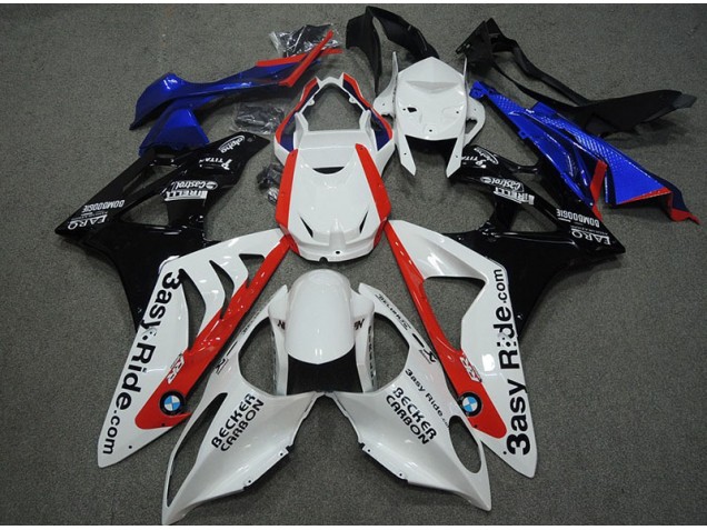 BMW S1000RR 09-14 Verkleidungen - Weiß Blau Rot