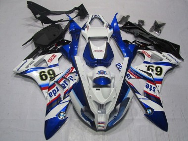 BMW S1000RR 09-14 Verkleidungen - Weiß Blau Sterilgarda 69