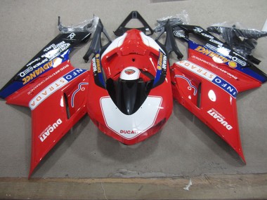Ducati 1098 07-14 Verkleidungen - Rot Weiß Info Strada