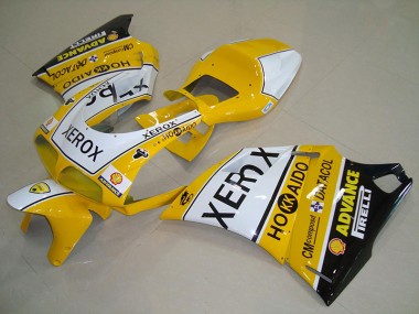 Ducati 748 916 996 996S 93-05 Vollverkleidung - Gelb Weiß Xerox