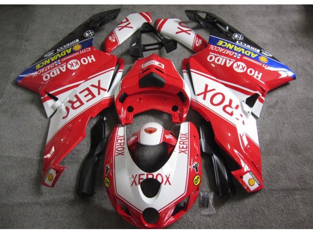 Ducati 749 05-06 Verkleidungen - Rot Weiß Xerox