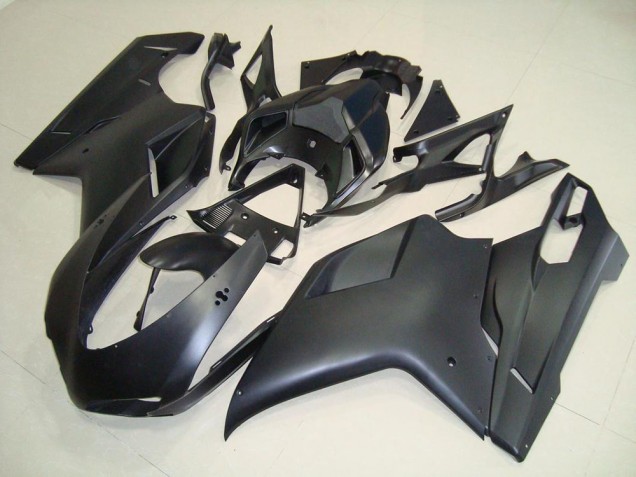 Ducati 848 1098 1198 07-14 Verkleidungen - Matt Schwarz ohne Aufkleber
