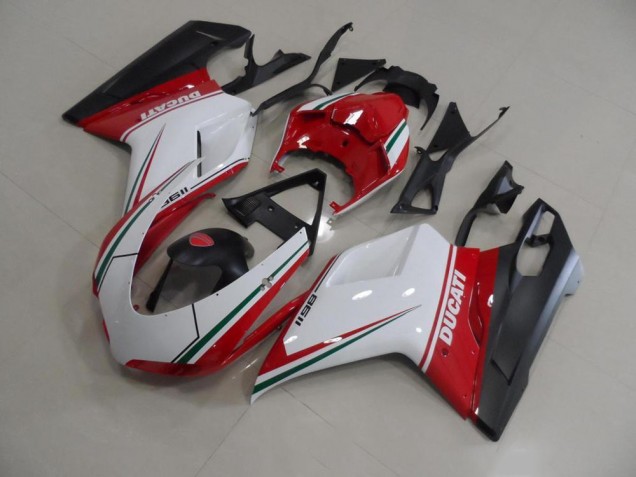 Ducati 848 1098 1198 07-14 Vollverkleidung - Rot Weiß Ducati 848 1098 1198 07-14 Vollverkleidung - Rot Weiß