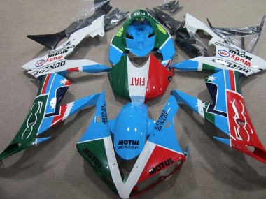 Honda CBR 1000 RR 04-05 Verkleidungen - Blau Rot Grün Motul