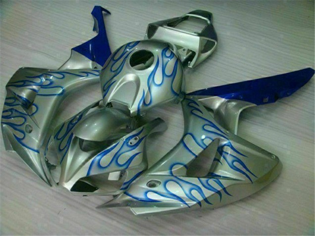 Honda CBR 1000 RR 06-07 Verkleidungen - Blau Flamme Silber Honda CBR 1000 RR 06-07 Verkleidungen - Blau Flamme Silber