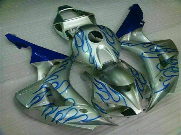 Honda CBR 1000 RR 06-07 Verkleidungen - Blau Flamme Silber Honda CBR 1000 RR 06-07 Verkleidungen - Blau Flamme Silber