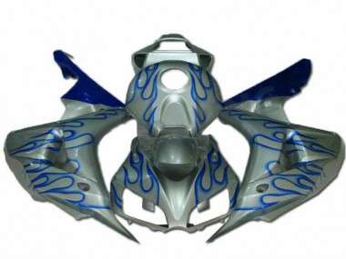 Honda CBR 1000 RR 06-07 Verkleidungen - Blau Flamme Silber