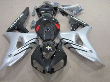 Honda CBR 1000 RR 06-07 Verkleidungen - Schwarz Silber Rot Aufkleber