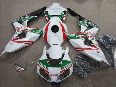 Honda CBR 1000 RR 06-07 Verkleidungen - Weiß Grün Rot Castrol