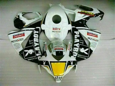 Honda CBR 1000 RR 08-11 Verkleidung - Weiß Schwarz Playboy