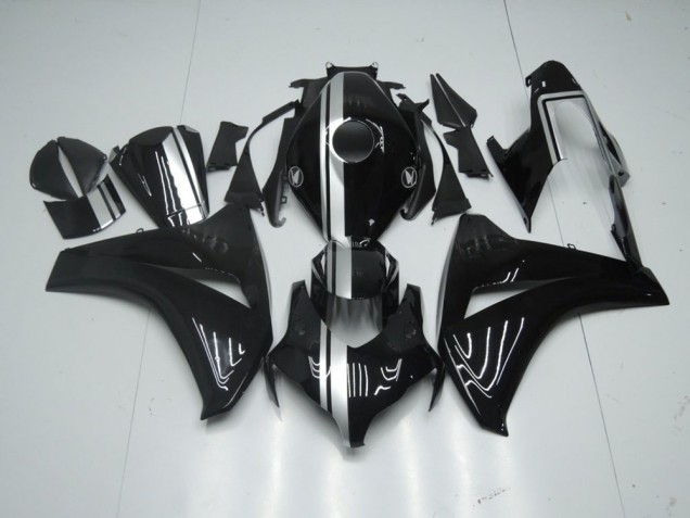 Honda CBR 1000 RR 08-11 Verkleidungen - Glänzend Schwarz mit silbernem Streifen Honda CBR 1000 RR 08-11 Verkleidungen - Glänzend Schwarz mit silbernem Streifen