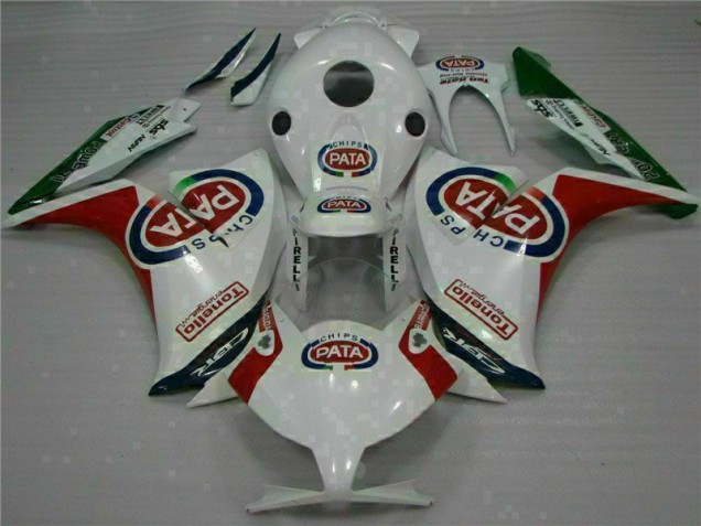 Honda CBR 1000 RR 12-16 Verkleidung - Rot Weiß PATA Honda CBR 1000 RR 12-16 Verkleidung - Rot Weiß PATA