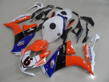 Honda CBR 1000 RR 12-16 Verkleidungen - Orange Weiß TT Legend