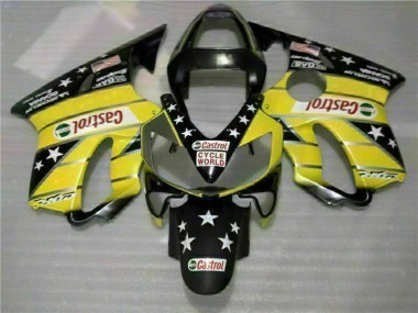 Honda CBR 600 F4i 01-03 Verkleidungen - Gelb Schwarz Castrol Cycle World
