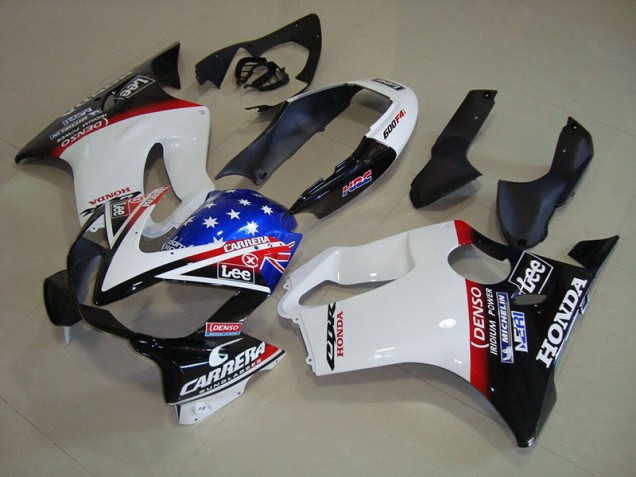 Honda CBR 600 F4i 04-07 Verkleidungen - Weiß Blau DENSO HRC Carrera