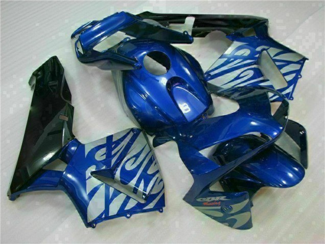 Honda CBR 600 RR 03-04 Verkleidungen - Blau mit silberner Flamme