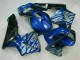 Honda CBR 600 RR 03-04 Verkleidungen - Blau mit silberner Flamme