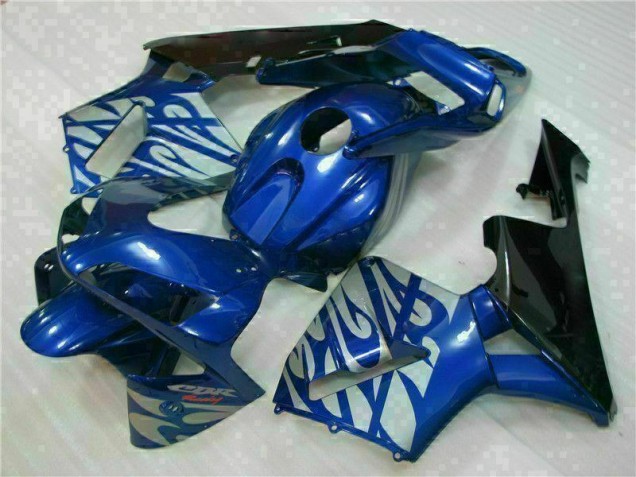 Honda CBR 600 RR 03-04 Verkleidungen - Blau mit silberner Flamme