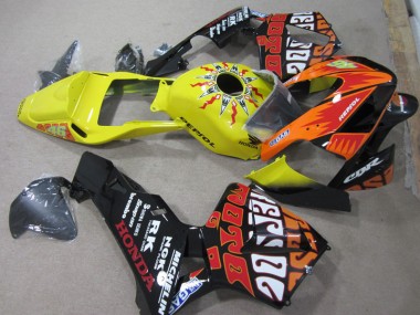 Honda CBR 600 RR 03-04 Verkleidungen - Gelb Schwarz Repsol 46