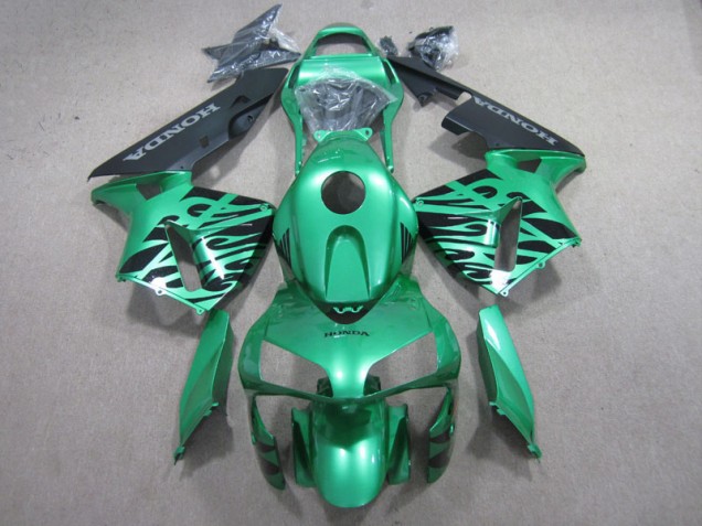 Honda CBR 600 RR 03-04 Verkleidungen - Grün Schwarz