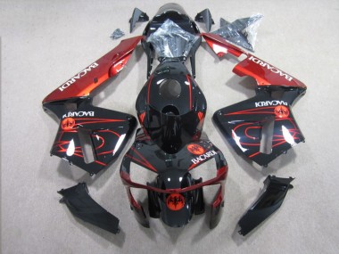 Honda CBR 600 RR 03-04 Verkleidungen - Schwarz Rot RACARDI