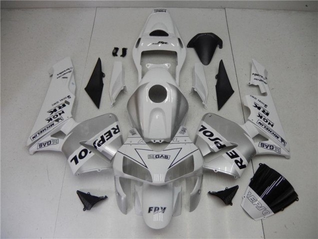 Honda CBR 600 RR 03-04 Verkleidungen - Silber Weiß Schwarz Repsol Honda CBR 600 RR 03-04 Verkleidungen - Silber Weiß Schwarz Repsol