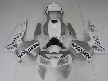 Honda CBR 600 RR 03-04 Verkleidungen - Silver Weiß Schwarz Repsol