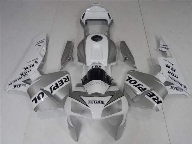 Honda CBR 600 RR 03-04 Verkleidungen - Silver Weiß Schwarz Repsol Honda CBR 600 RR 03-04 Verkleidungen - Silver Weiß Schwarz Repsol