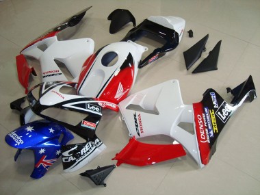 Honda CBR 600 RR 03-04 Verkleidungen - Weiß Schwarz Rot Lee