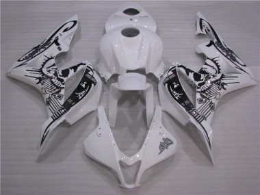 Honda CBR 600 RR 07-08 Verkleidung - Schwarz Weiß