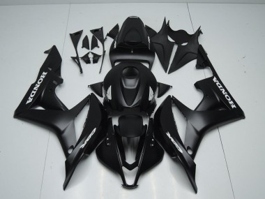 Honda CBR 600 RR 07-08 Verkleidungen - Matt Schwarz mit Weißem Aufkleber
