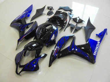 Honda CBR 600 RR 07-08 Verkleidungen - Schwarze Blau Flamme