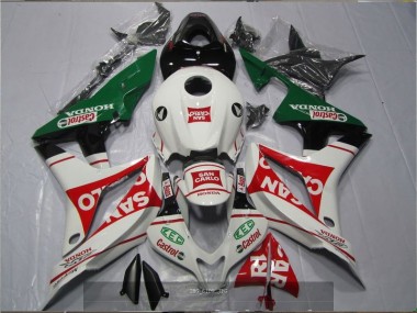 Honda CBR 600 RR 07-08 Verkleidungen - Weiß Rot Grün San Carlo Castrol