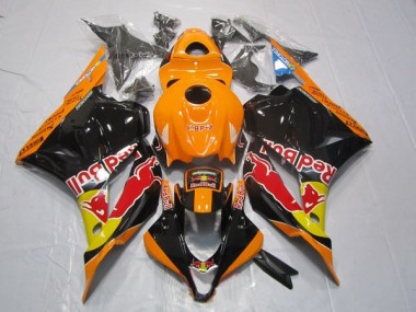 Honda CBR 600 RR 09-12 Verkleidung - Schwarz Orange Rot Bull