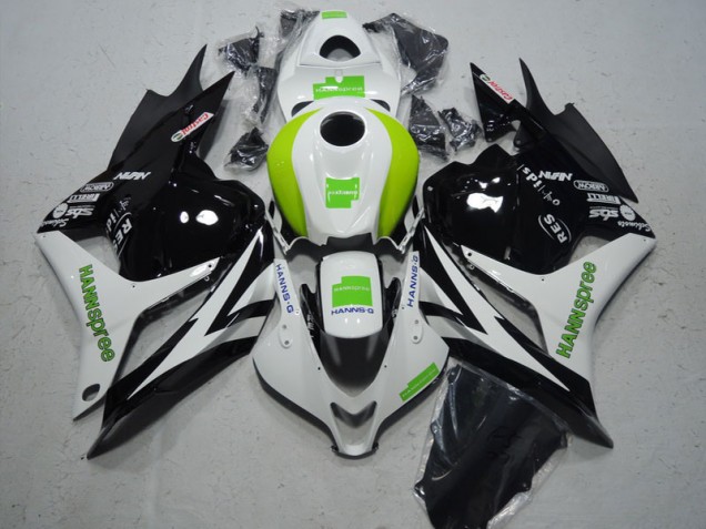 Honda CBR 600 RR 09-12 Verkleidung - Schwarz Weiß Grün Hannspree Honda CBR 600 RR 09-12 Verkleidung - Schwarz Weiß Grün Hannspree