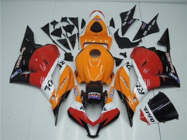 Honda CBR 600 RR 09-12 Verkleidungen - Orange Rot Schwarz Repsol