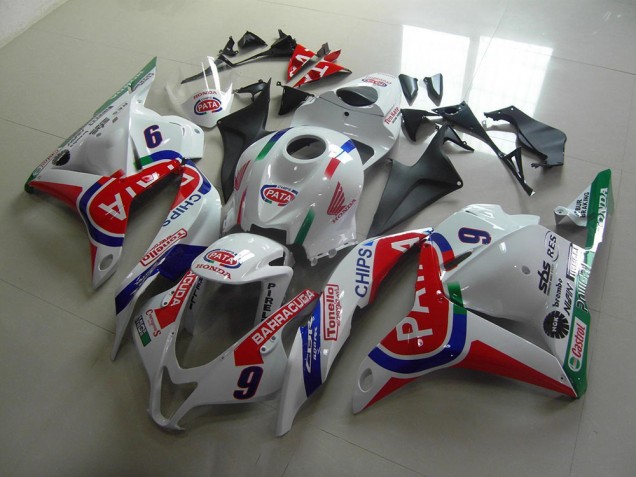 Honda CBR 600 RR 09-12 Verkleidungen - Rot Weiß Pata Honda CBR 600 RR 09-12 Verkleidungen - Rot Weiß Pata