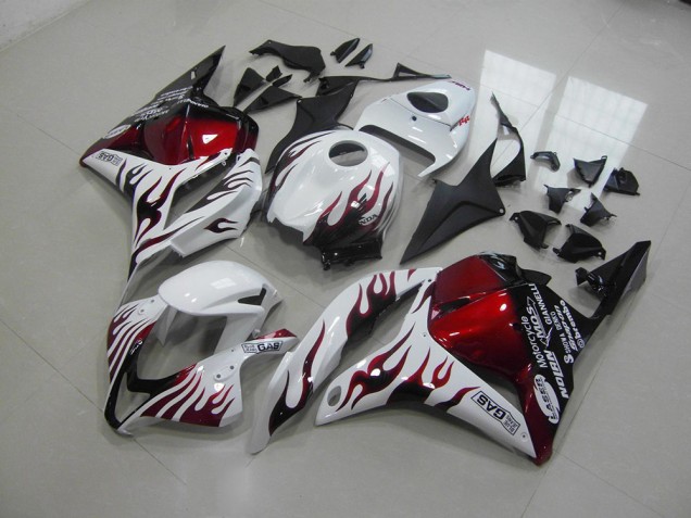 Honda CBR 600 RR 09-12 Verkleidungen - Rote Schwarz Flamme