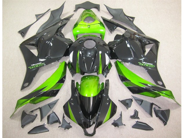 Honda CBR 600 RR 09-12 Verkleidungen - Schwarz Grün Honda CBR 600 RR 09-12 Verkleidungen - Schwarz Grün