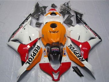 Honda CBR 600 RR 09-12 Verkleidungen - Weiß Orange Schwarz Repsol