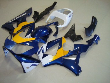 Honda CBR 900 RR 929 00-01 Verkleidungen - Dunkel blau Gelb Weiß