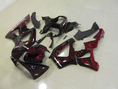 Honda CBR 900 RR 929 00-01 Verkleidungen - Schwarz rote Flamme