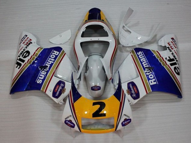 Honda NSR 250 MC28 P4 94-96 Verkleidungen - Weiß Blau Gelb Honda NSR 250 MC28 P4 94-96 Verkleidungen - Weiß Blau Gelb