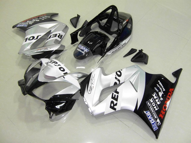 Honda VFR 800 02-13 Verkleidungen - Silber Repsol