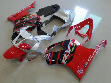 Honda VTR 1000 00-06 Verkleidungen - Rot Silber